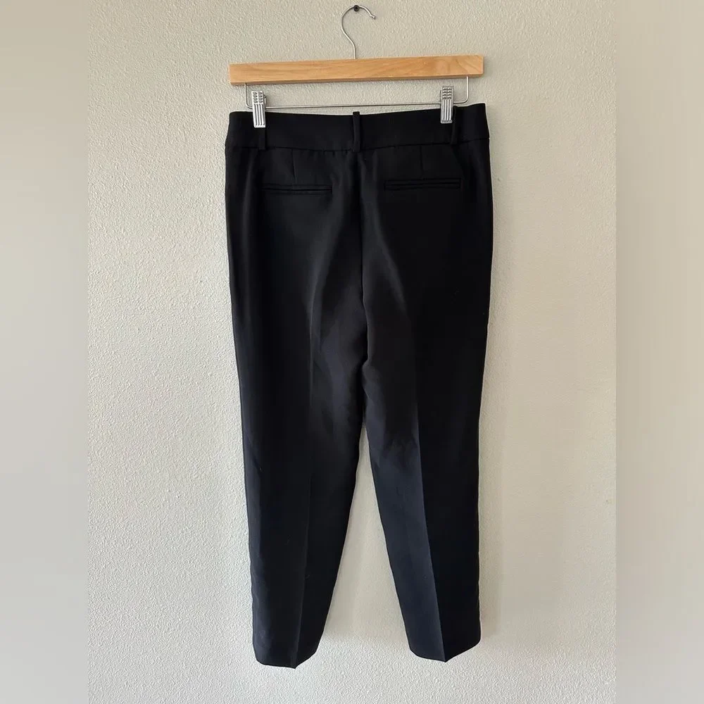 J Crew Essential Straight Dress Pants Trousers Black Size 0